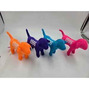 Victoria's Secret PINK Love 1986 Stuffed Plush Dogs Collectible Lot of 4